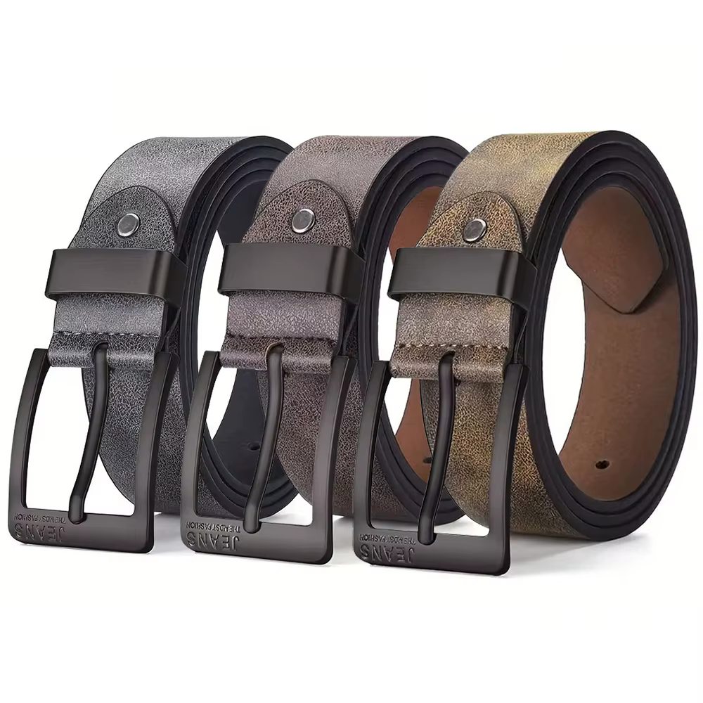 Ceinture en cuir PU pour hommes, de haute qualité, avec boucle ardillon en métal, pour loisirs et affaires, accessoire masculin à la mode, de styliste, nouvelle collection