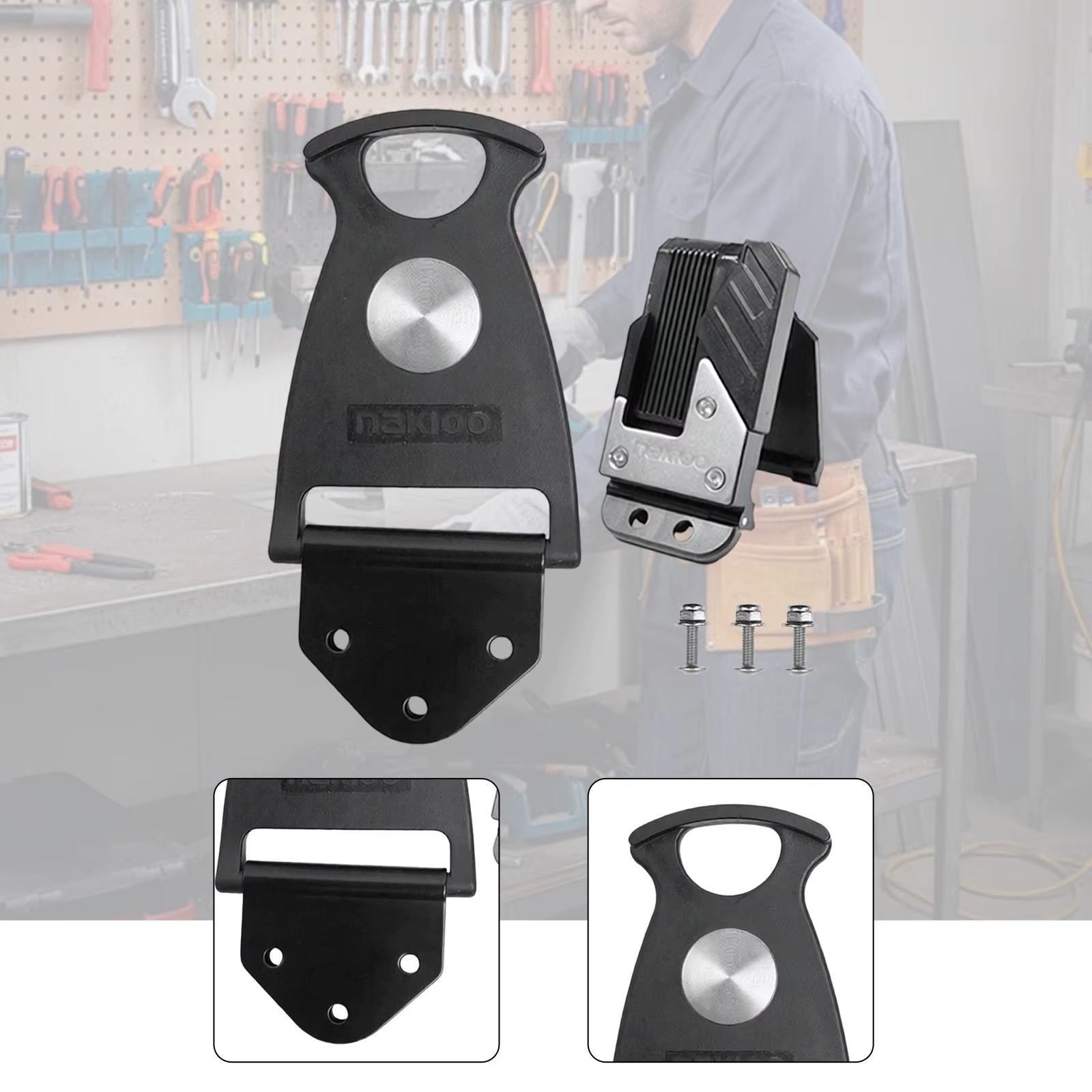 Clip de ceinture pour pochette à outils – Remplacement flexible, pratique et portable pour fixation rapide sur la taille