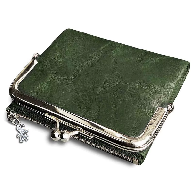 Portefeuille vintage en cuir pour femme