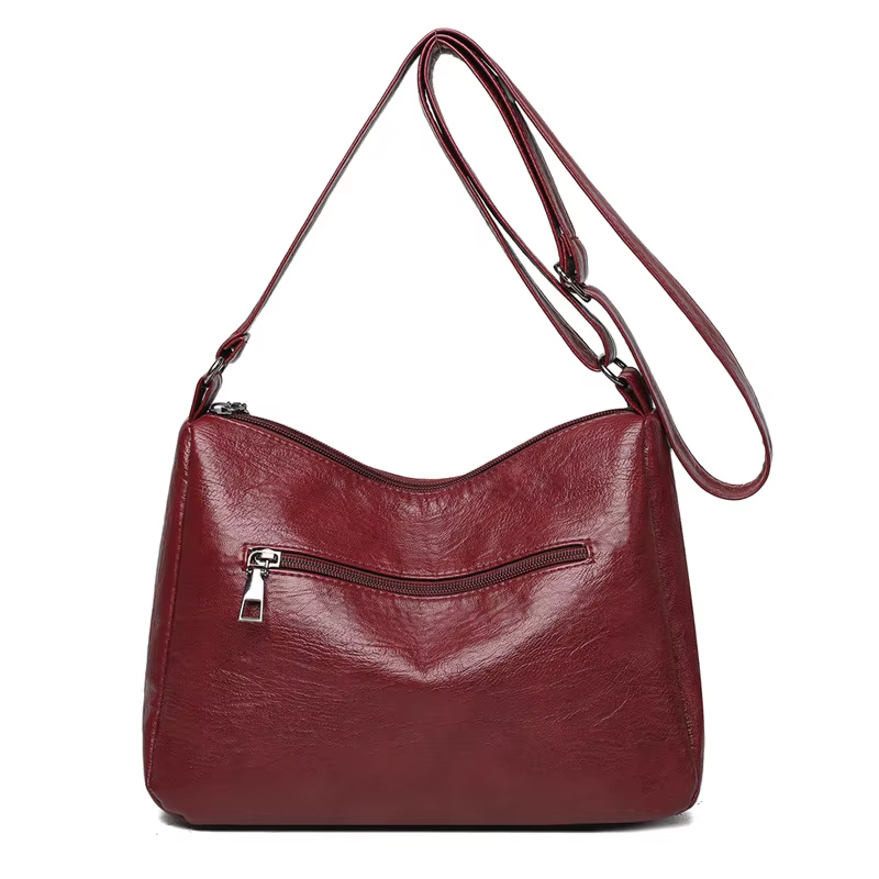 Sac à bandoulière pour femme en cuir souple