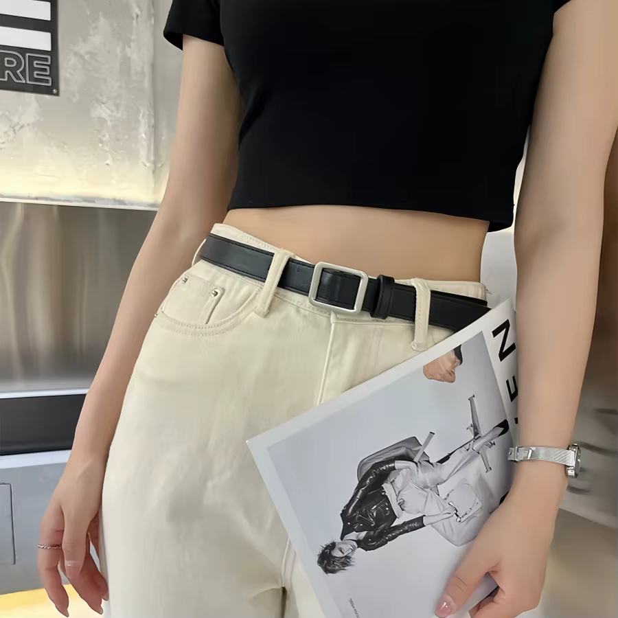 Ceinture en cuir PU pour femmes