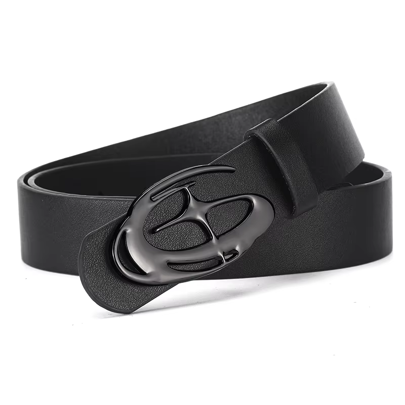 Ceinture à boucle lisse pour hommes