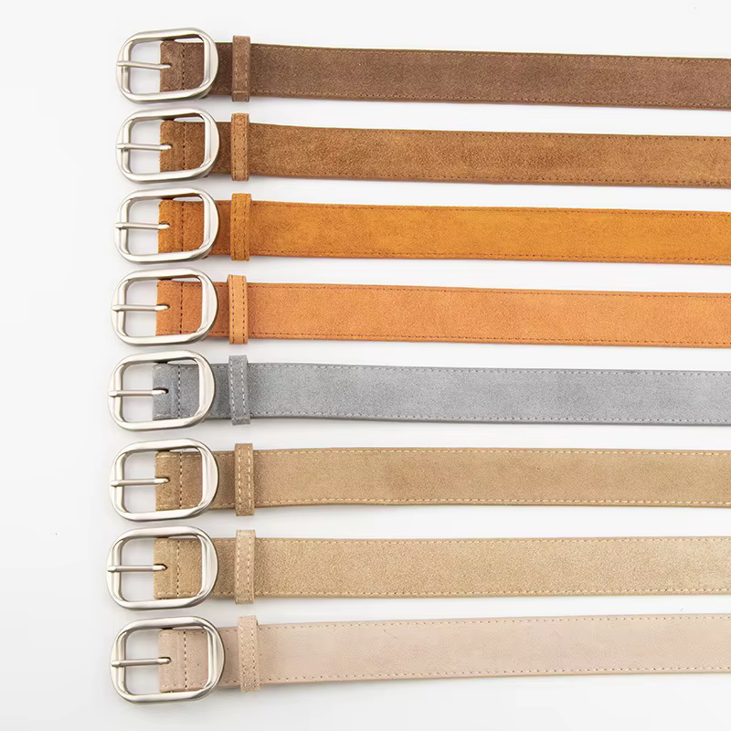 Ceinture en cuir véritable mat pour femme