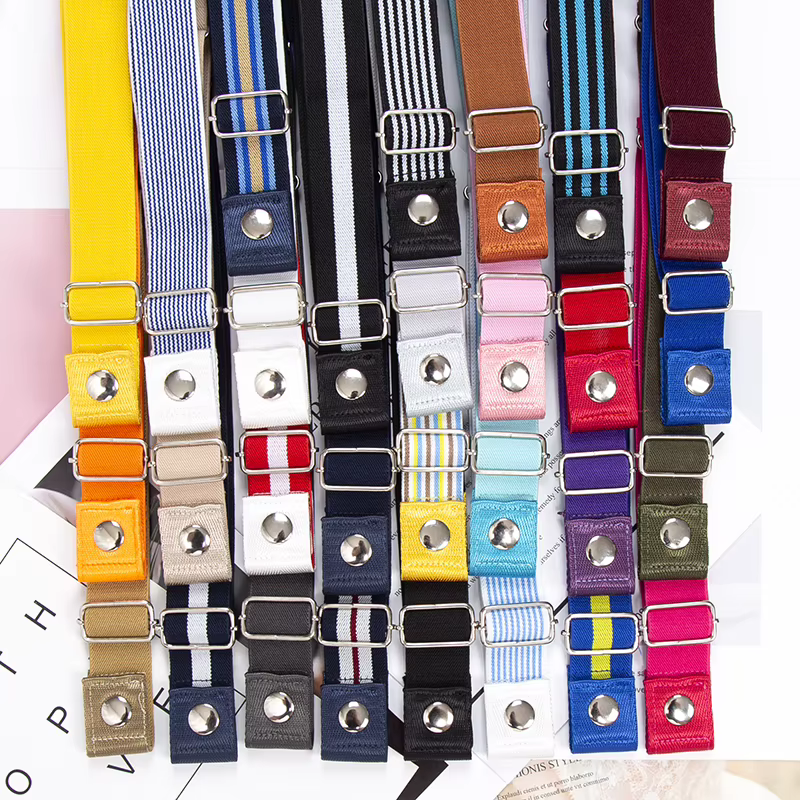 Ceinture élastique sans boucle toile femmes