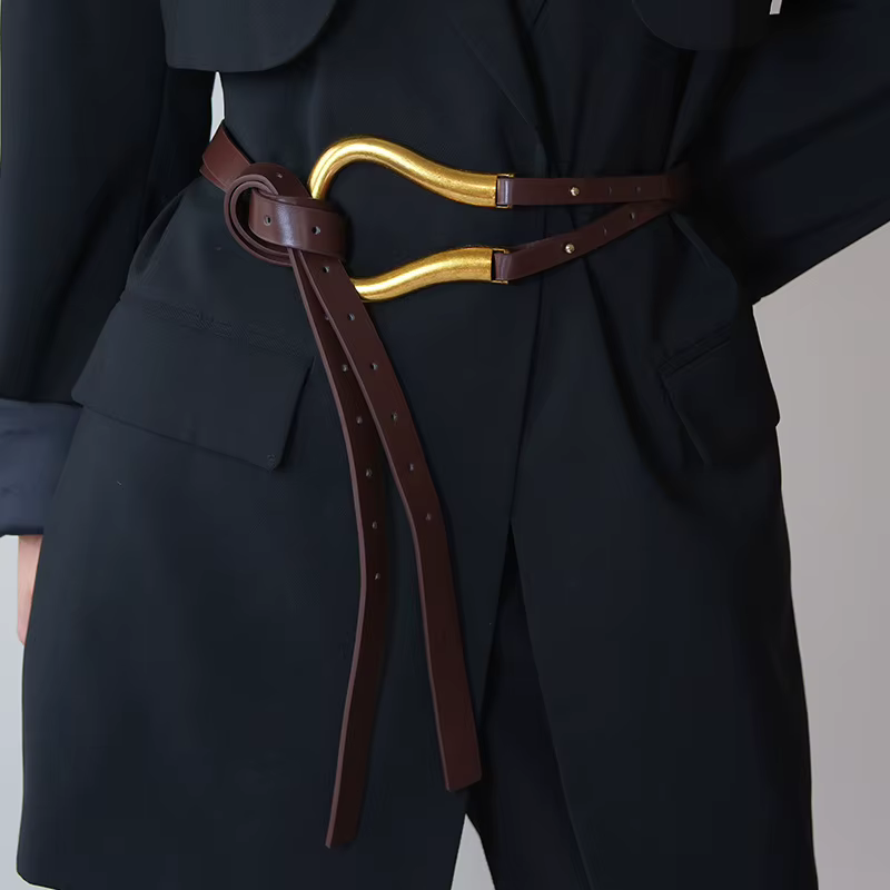 Ceinture large pour femme – Grande boucle mors de cheval