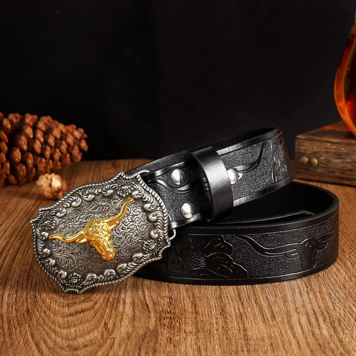 Ceinture de cowboy western pour homme