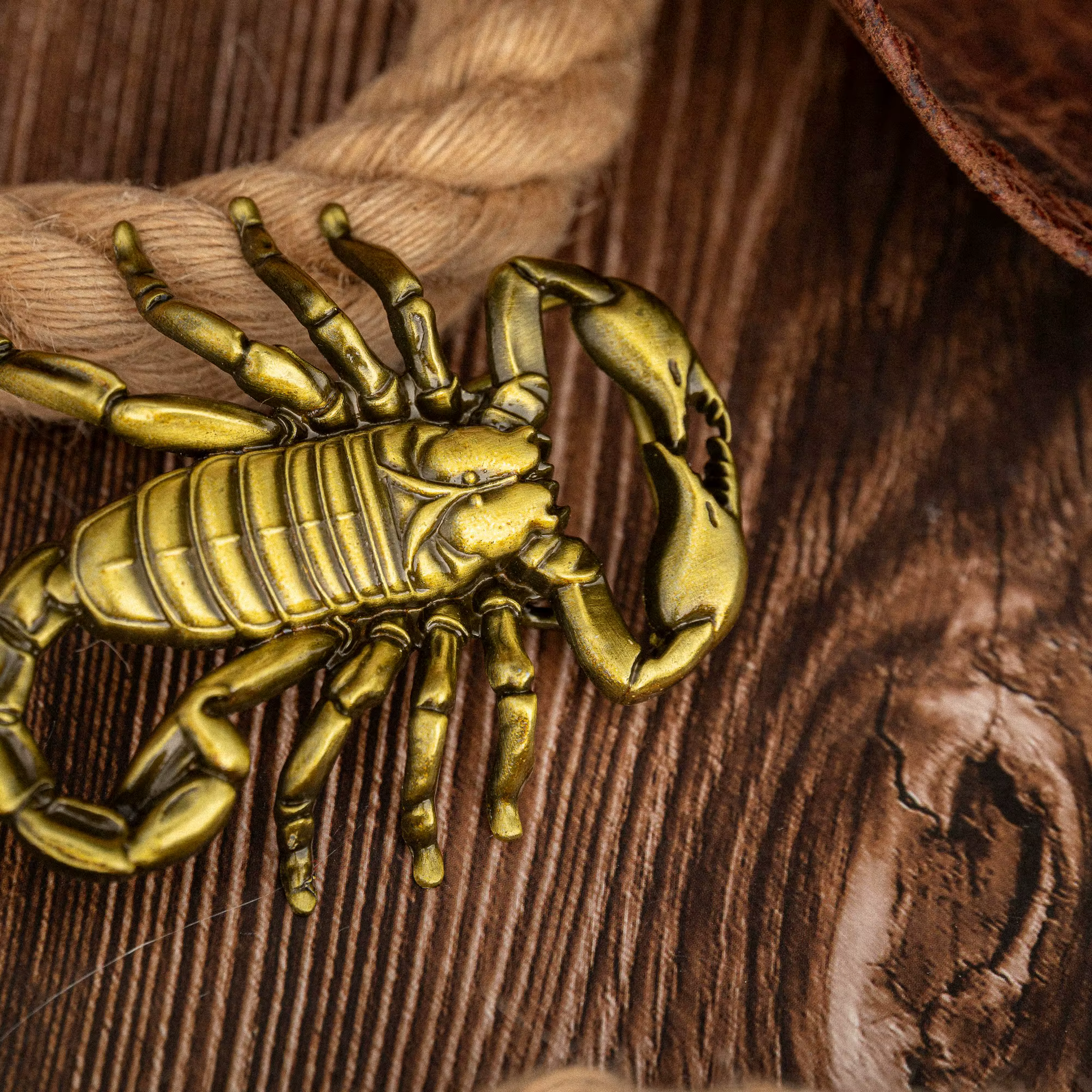 Une boucle de ceinture Scorpion Doré