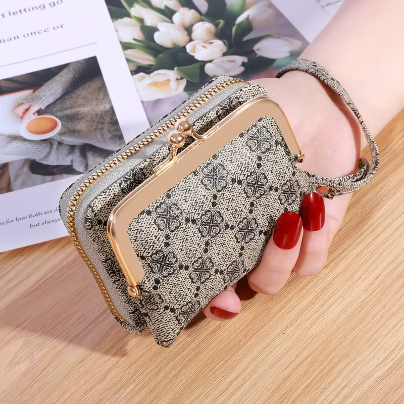 Portefeuille court pour femme, dragonne, vieille fleur, zéro portefeuille, grande capacité, pince à monnaie, sac, lettre, multi-cartes, sac à cartes, pince à billets, nouveau