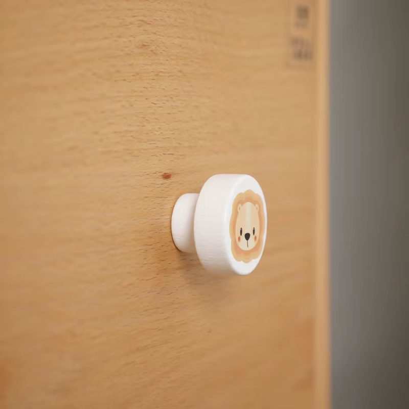 Poignées de porte en bois chambre d'enfant poignées de meubles en bois d'animaux pour armoires et tiroirs boutons placard de cuisine poignées de garde-robe