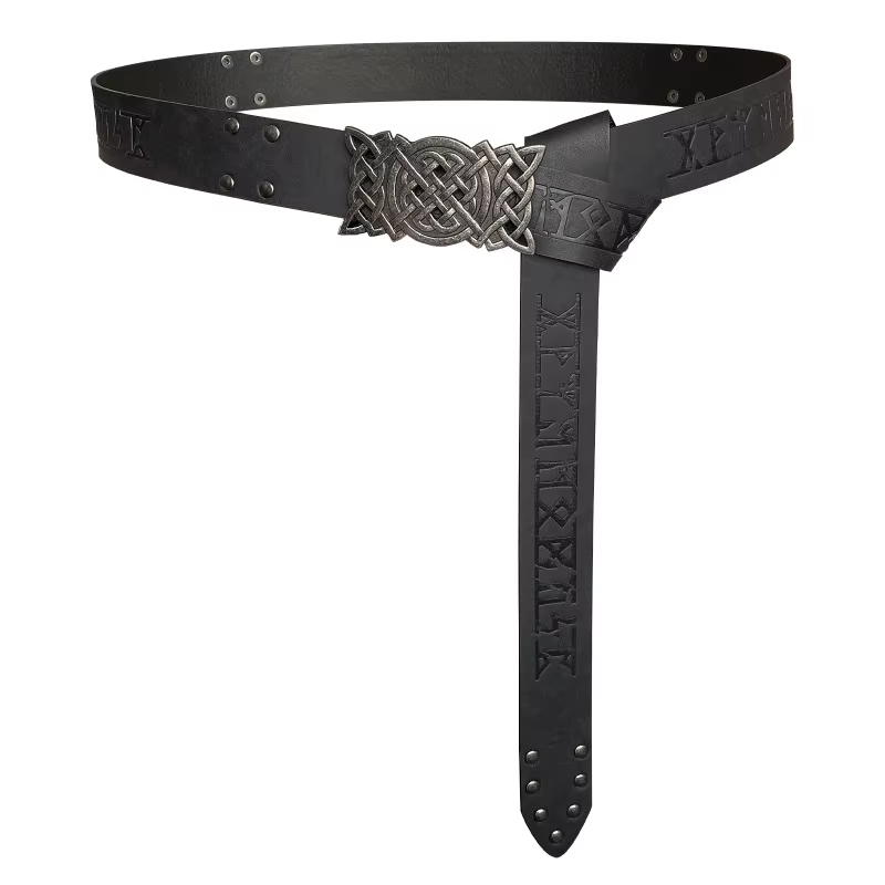 Ceinture à rivets nordiques en cuir PU pour hommes