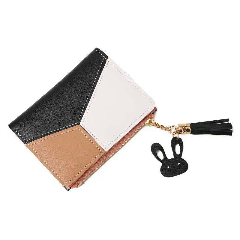 Portefeuille de marque de luxe en cuir PU pour femmes