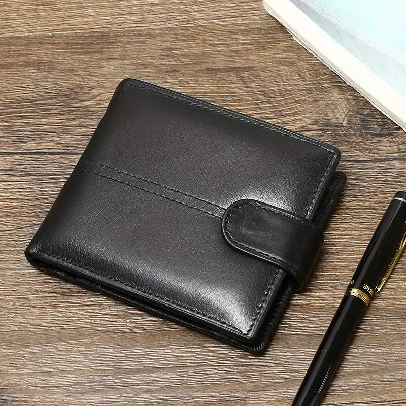 Portefeuille en cuir véritable pour hommes