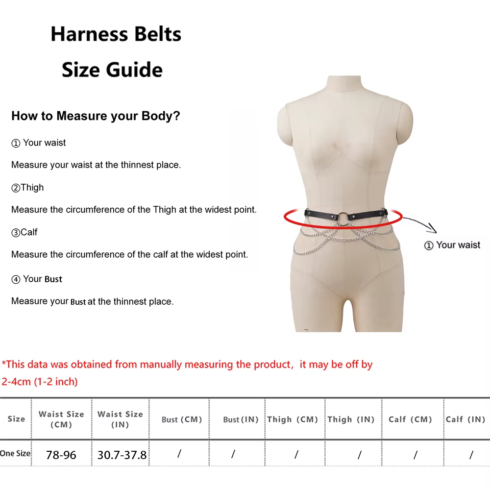 Ceinture de mode femme Style de rue chaîne de taille glands