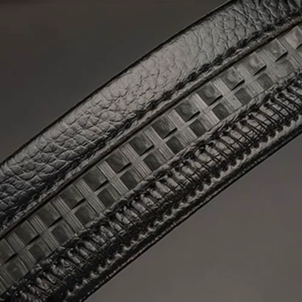 Ceinture en cuir avec décoration en biscuits pour homme
