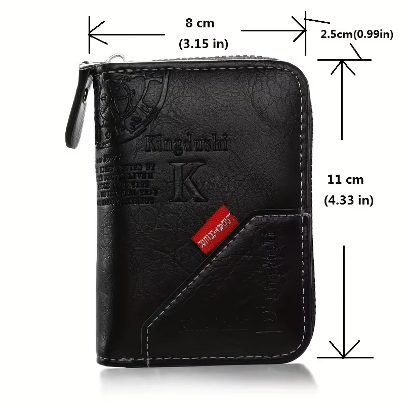Portefeuille Vintage en cuir PU