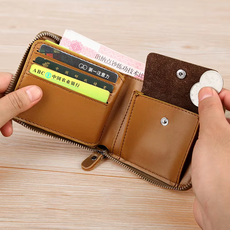 Portefeuille en cuir pour hommes de luxe Porte-monnaie pour hommes