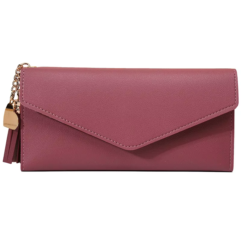 2024 mode femmes portefeuilles Simple fermeture éclair sacs à main noir blanc gris rouge longue Section pochette portefeuille souple en cuir PU sac d'argent