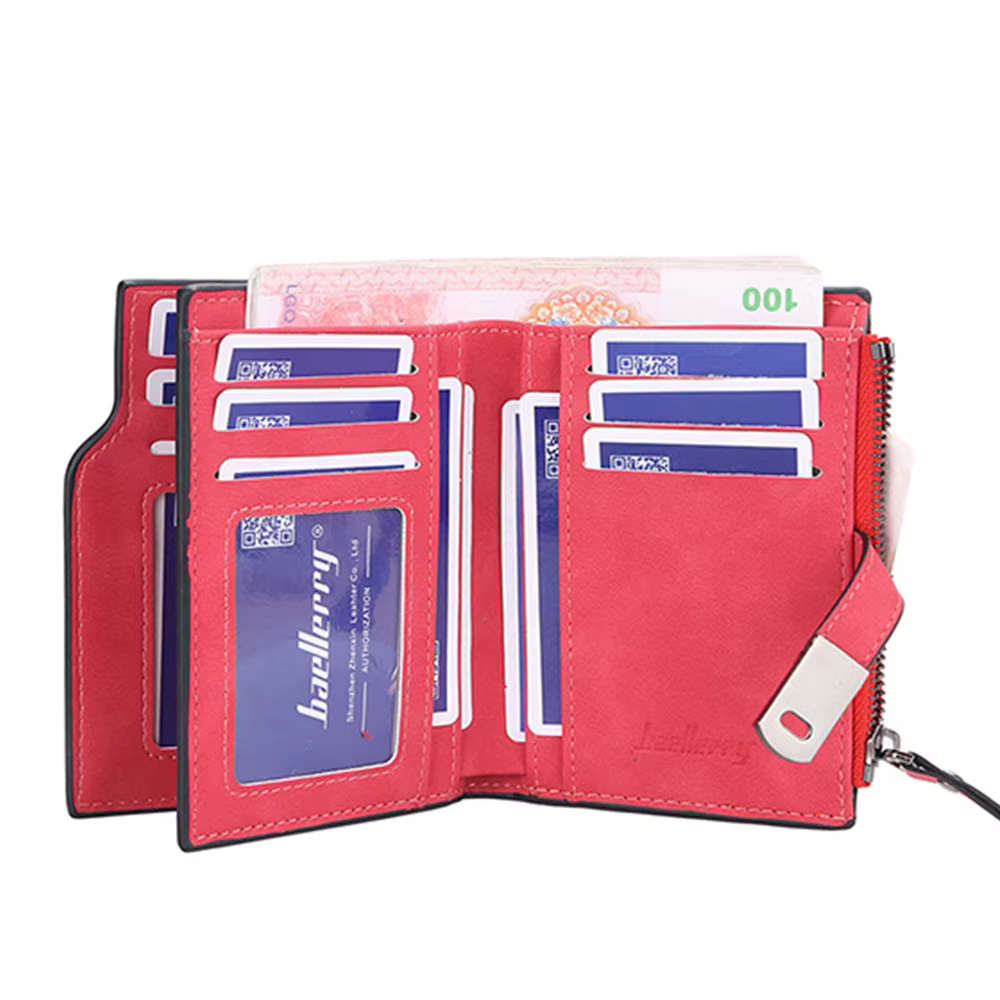 Baellerry femmes portefeuilles court boucle magnétique Top qualité porte-carte femme sac à main portefeuille à glissière