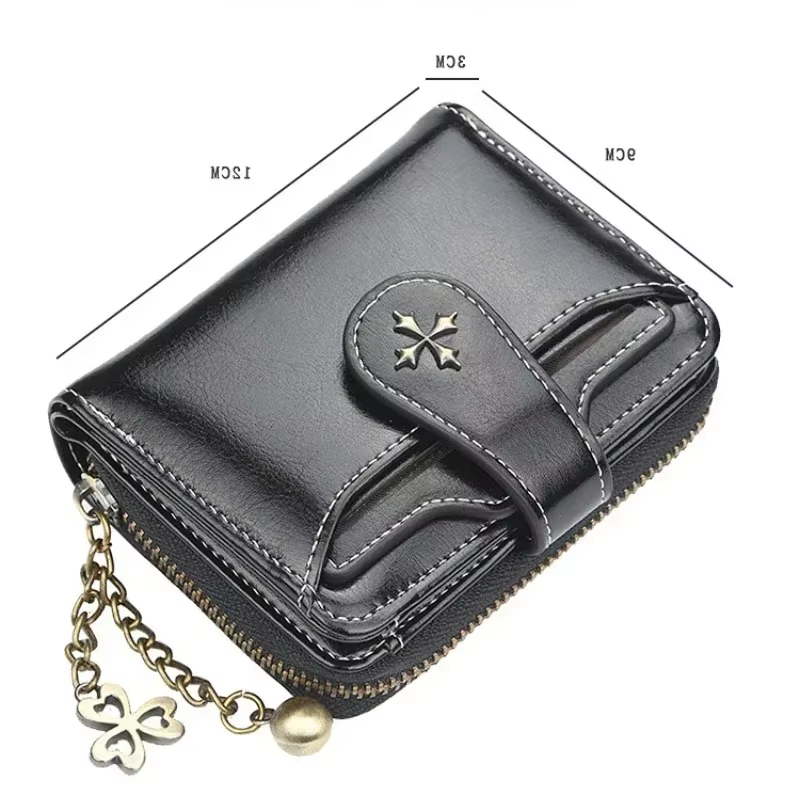 Femmes portefeuilles et sacs à main en cuir PU sac d'argent femme court moraillon sac