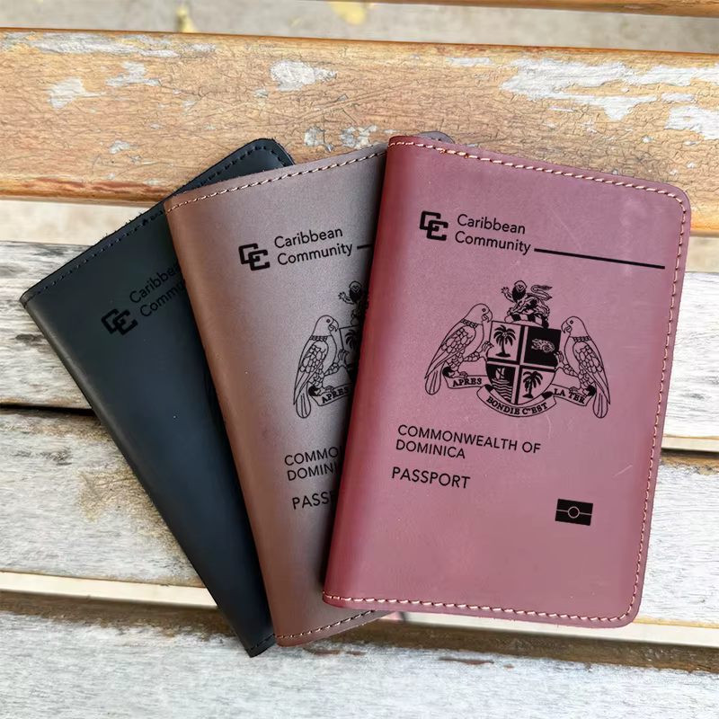 Portefeuille de voyage en cuir véritable fait à la main