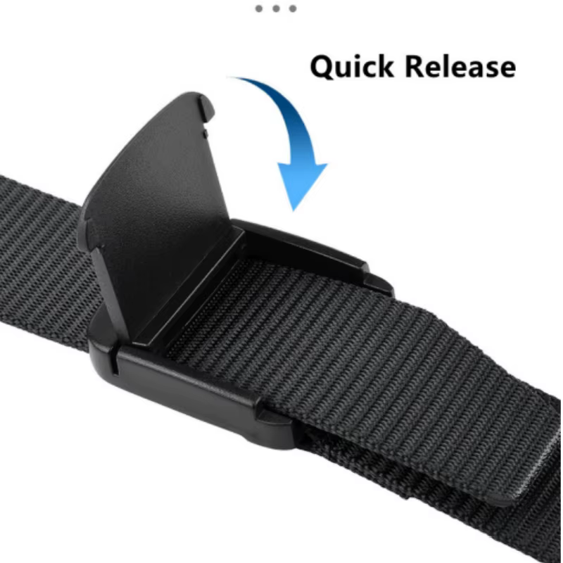 Ceinture décontractée pour homme, ceinture en toile à boucle automatique sans métal, ceinture pour jeans homme, adaptée pour les sorties en plein air et le quotidien