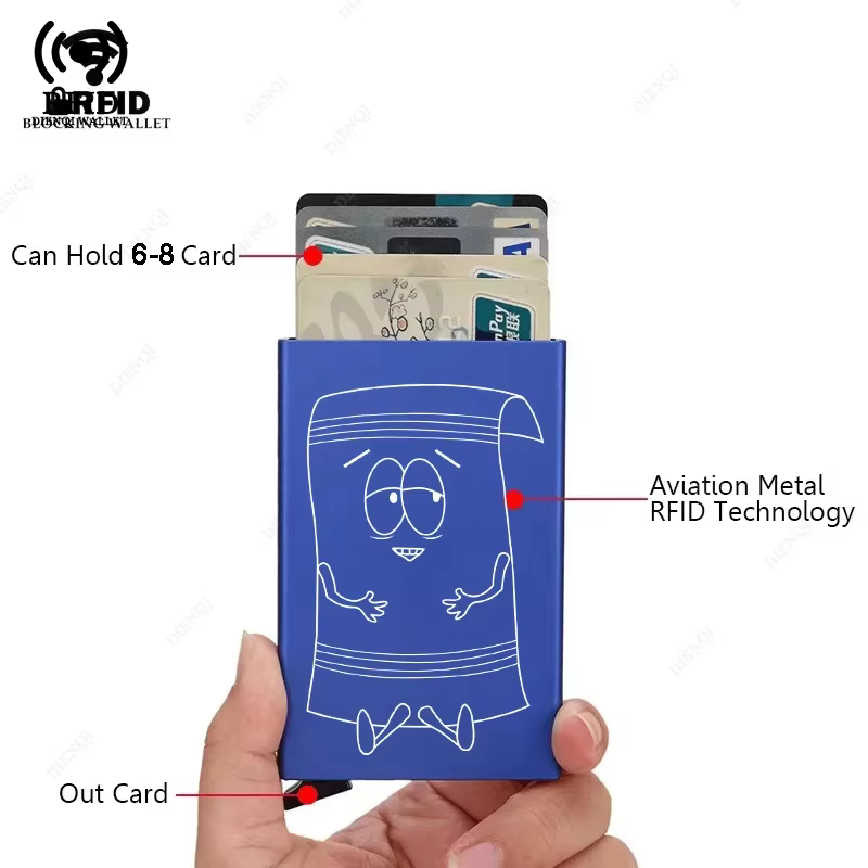 Personnalisé Rfid Smart porte-carte de crédit portefeuilles mince