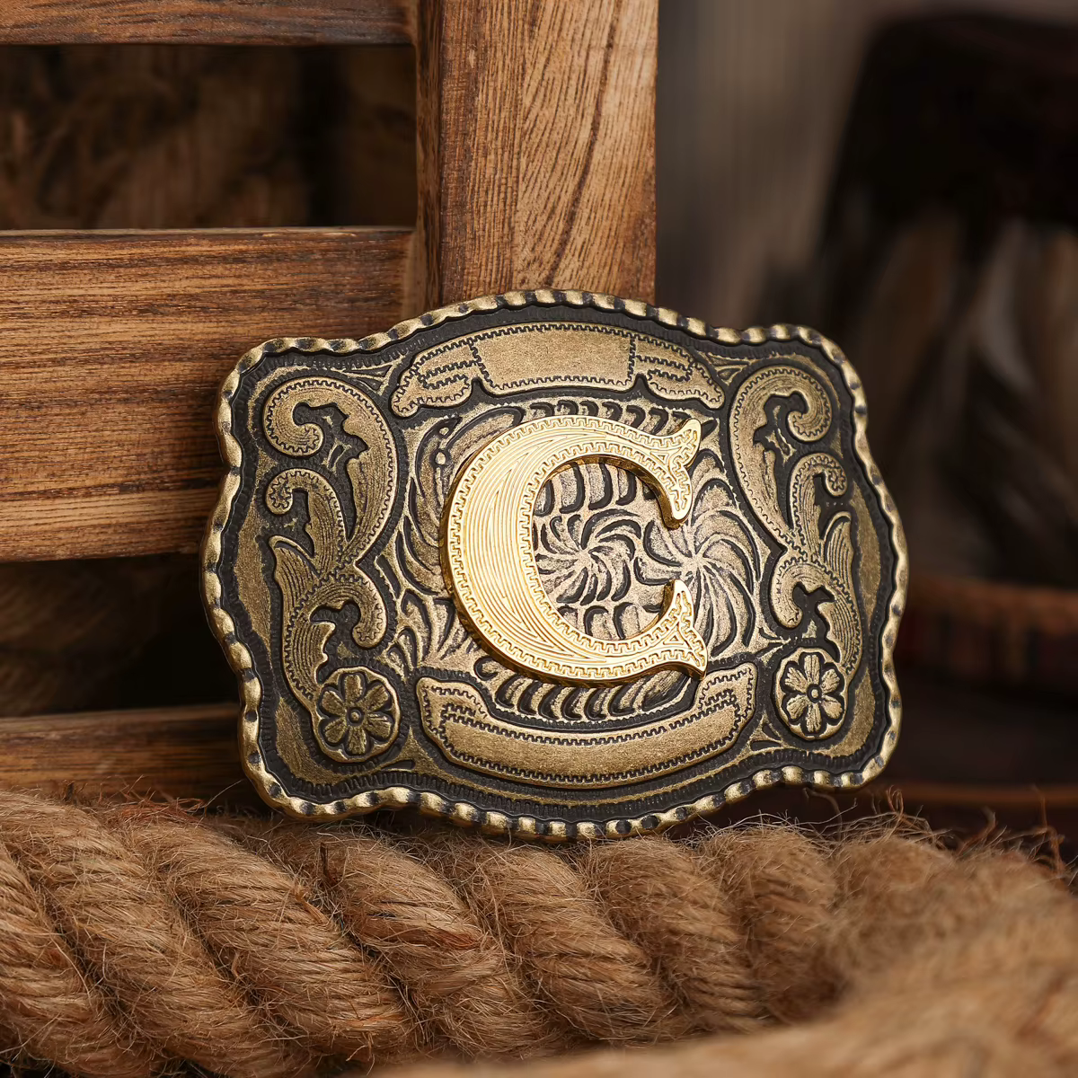 Une boucle de ceinture de style occidental
