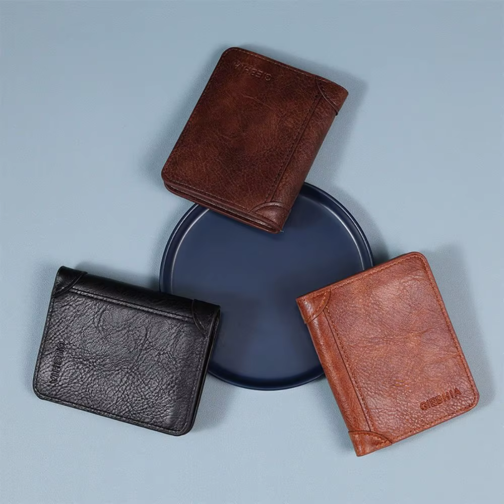 Portefeuille pour homme en cuir PU durable