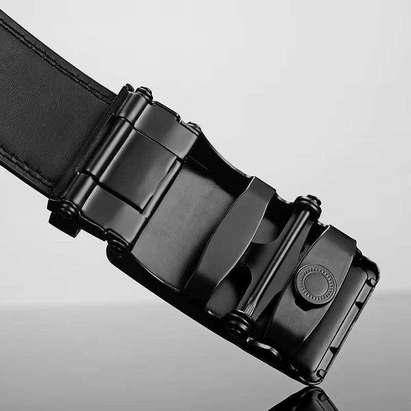 Ceinture en cuir PU noir pour hommes