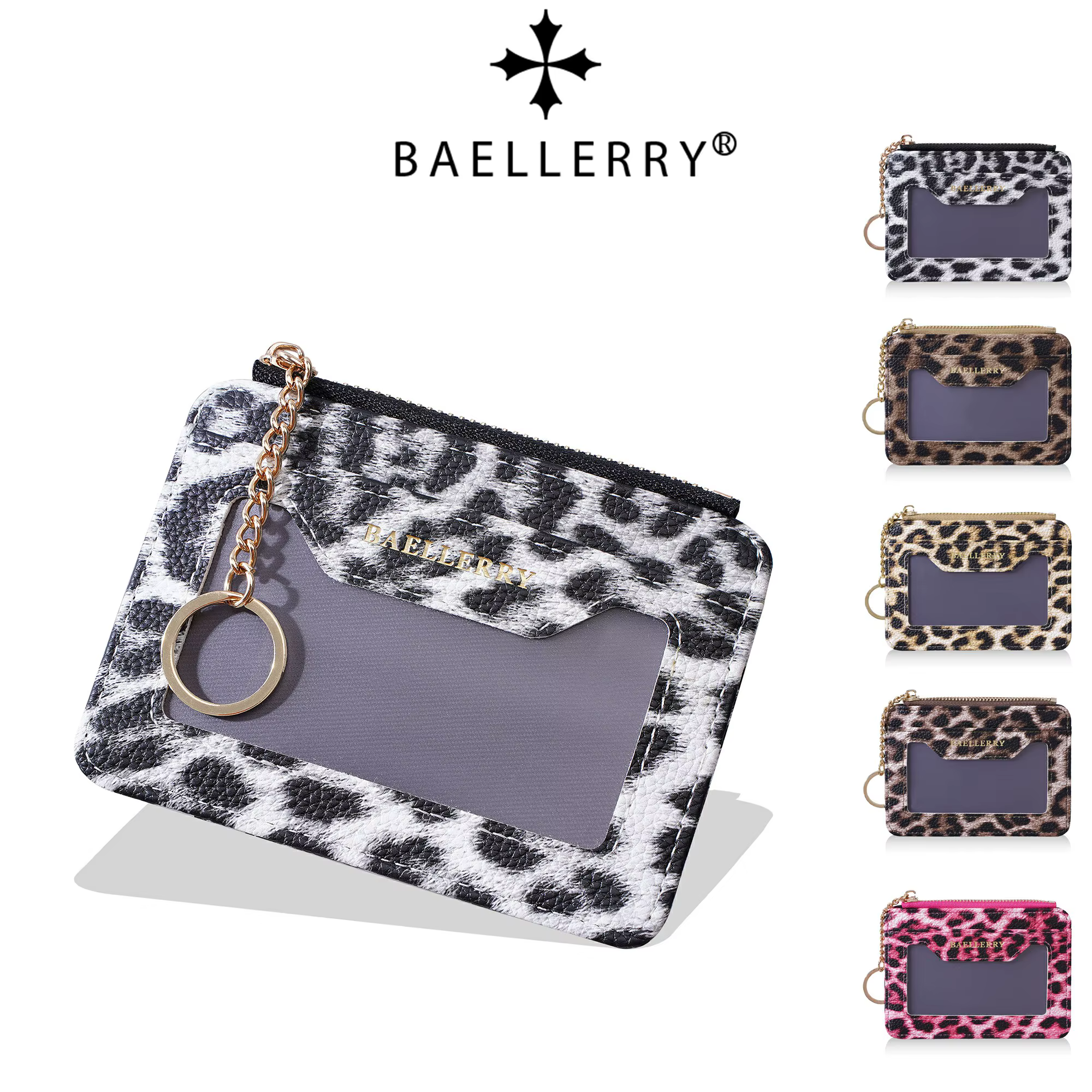 1 pièce - Porte-cartes Baellerry à imprimé léopard