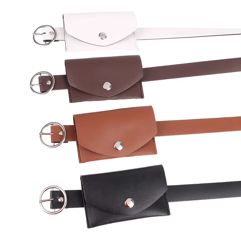Sac de ceinture réglable en cuir PU pour femme