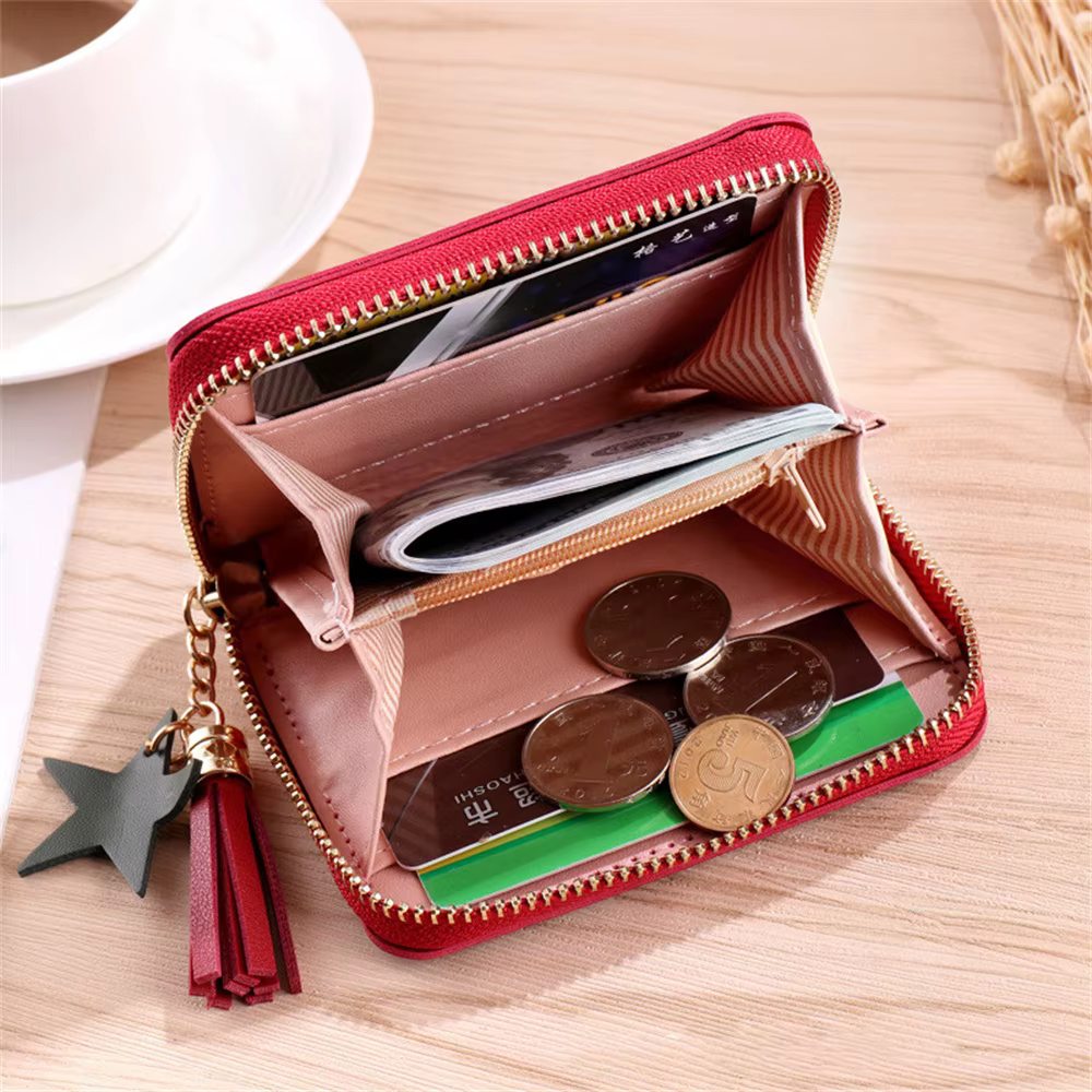 Porte-monnaie en cuir PU pour femmes