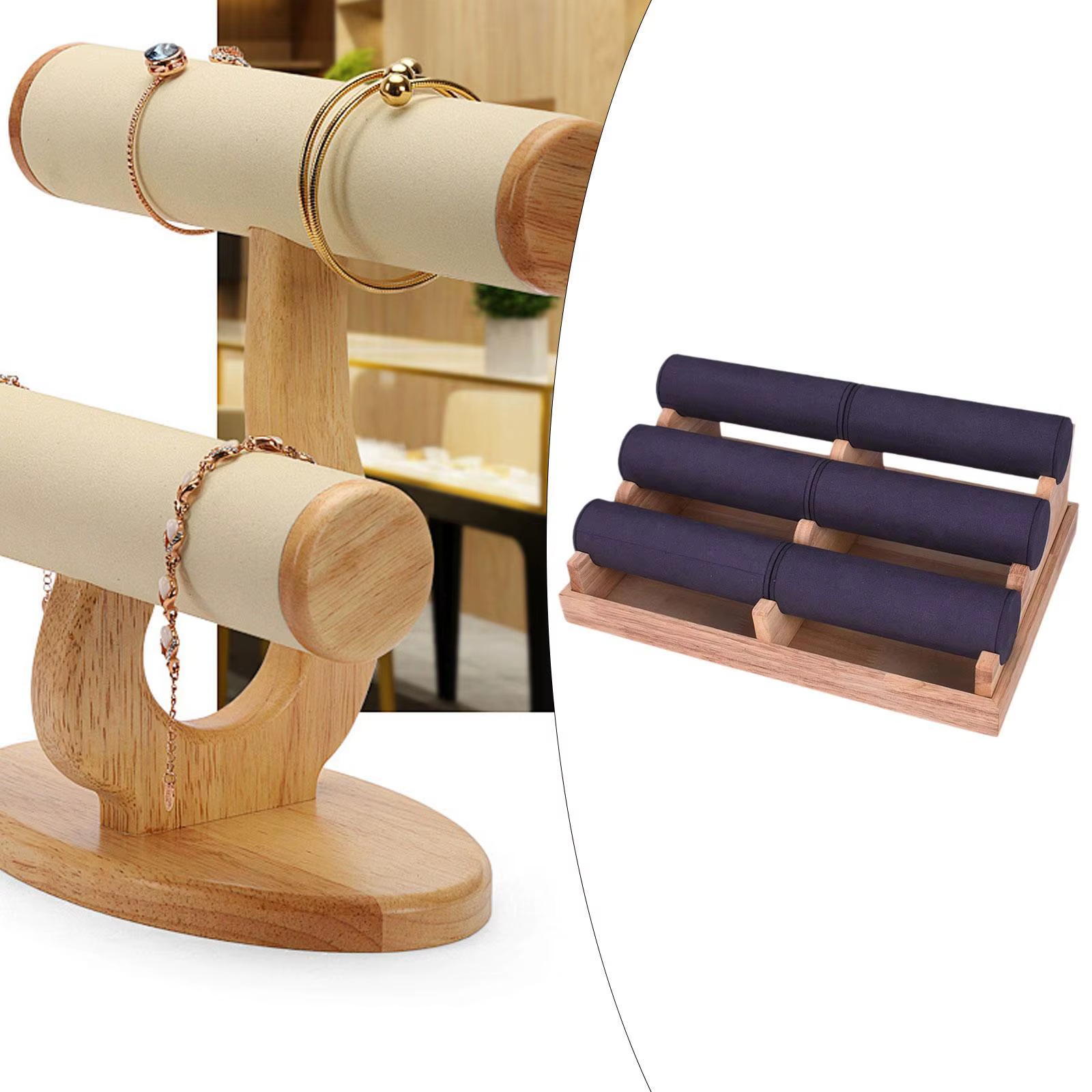 Support de présentation pour bracelets, bijoux et montres, idéal pour comptoir, maison, boutique, table ou chambre