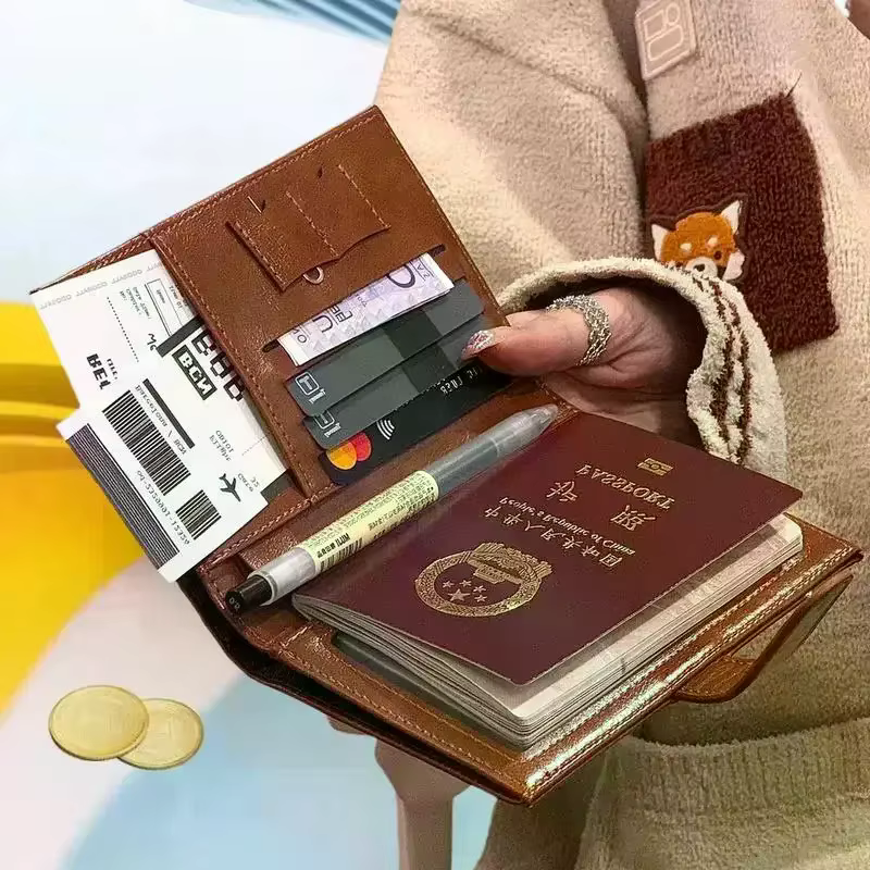Portefeuille de passeport de voyage pour femmes et hommes