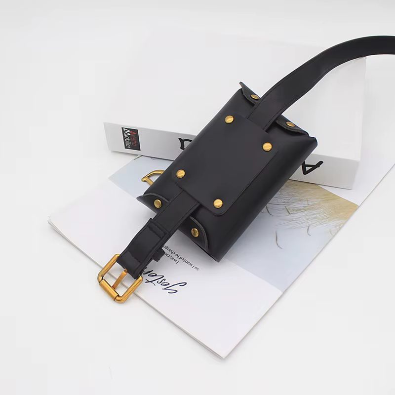 Femmes Fanny taille sac Pack ceinture pochette ventre PU cuir pour banane dame kangourou Bum hanche côté Sachet