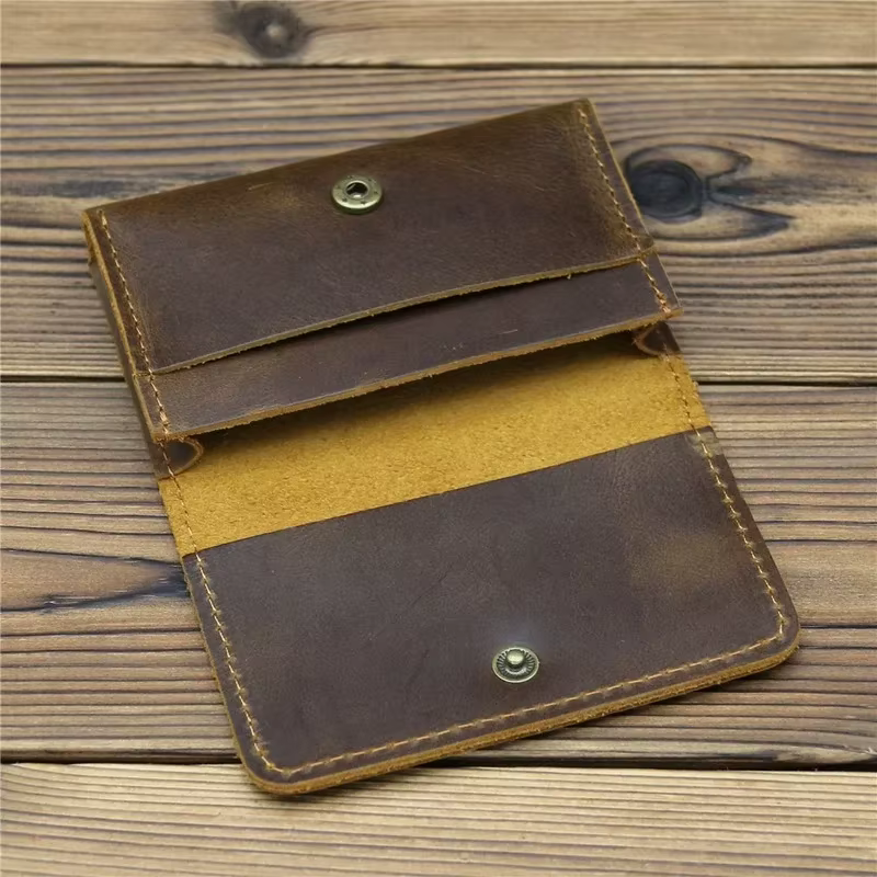 Portefeuille porte-cartes de crédit en cuir pour hommes