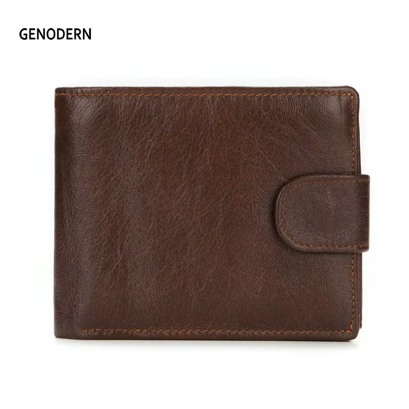 Portefeuille en cuir véritable pour homme