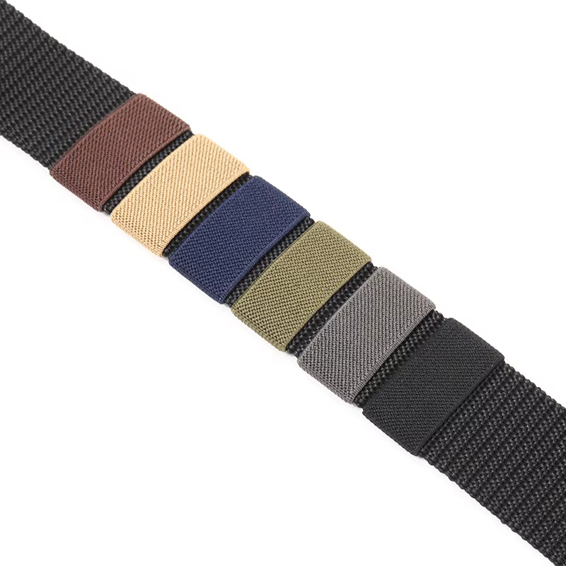 Ceintures élastiques en Nylon, boucle de taille, anneau d'élasticité, boucle fixe, boucles de ceinture de pantalon, sangle de maintien, bande en caoutchouc, Clip de queue