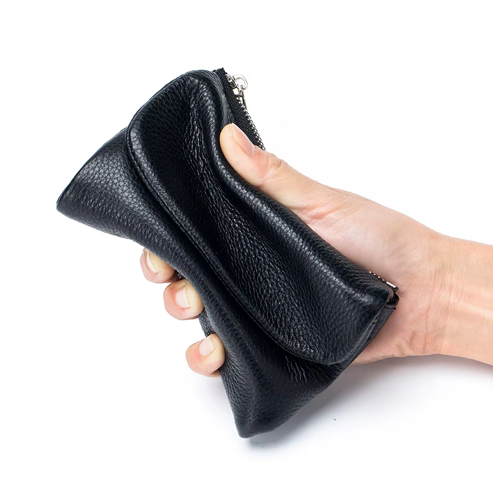 Porte-monnaie en cuir de vache véritable