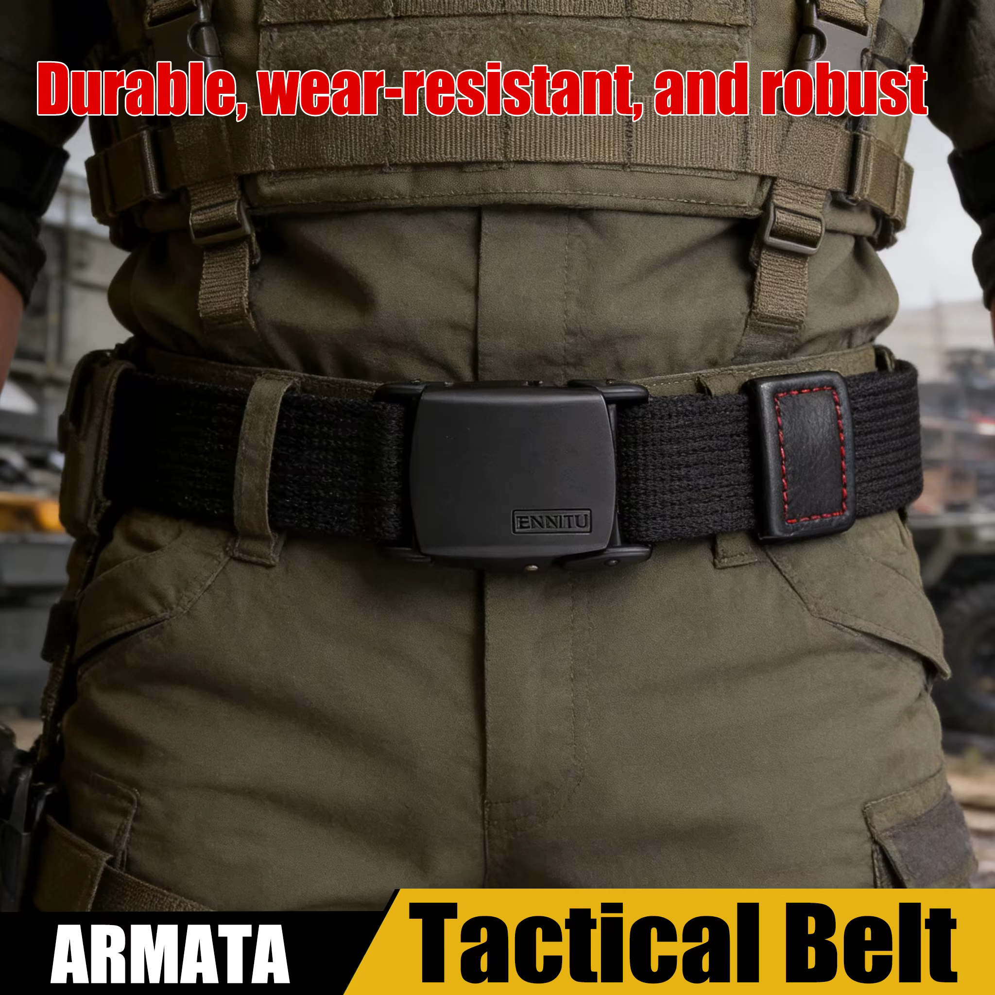 Ceinture en toile épaisse décontractée pour homme, style coréen, tendance, pour pantalon cargo