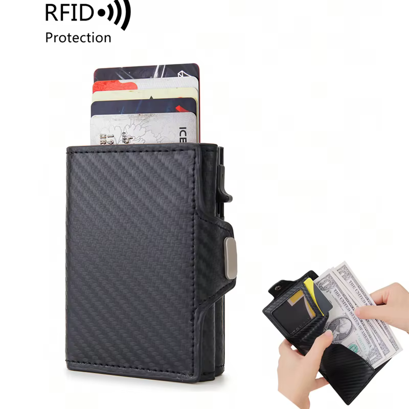 DIENQI — Porte-cartes en fibre de carbone pour les hommes