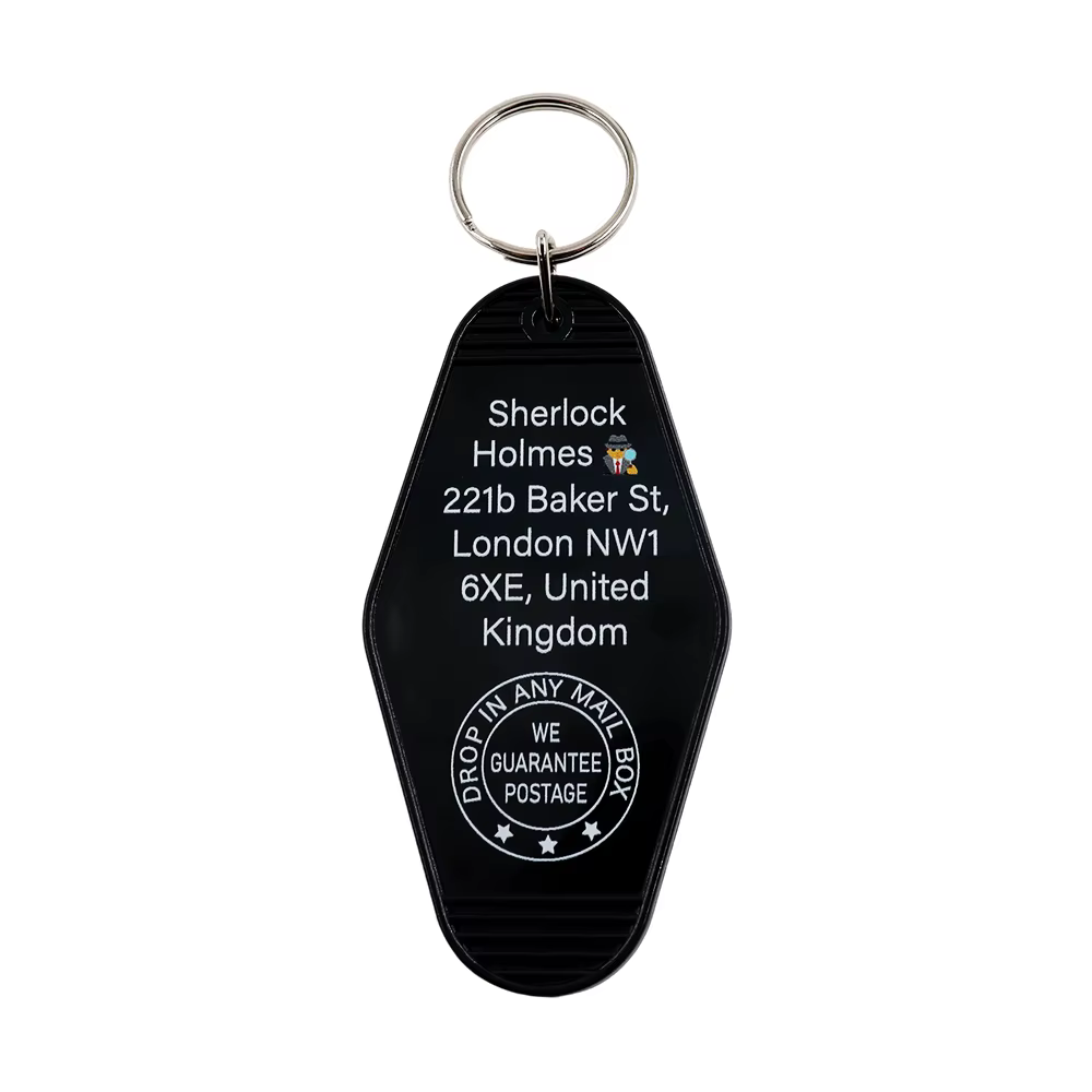 221b Baker St porte-clés maison de Sherlock chambre d'hôtel