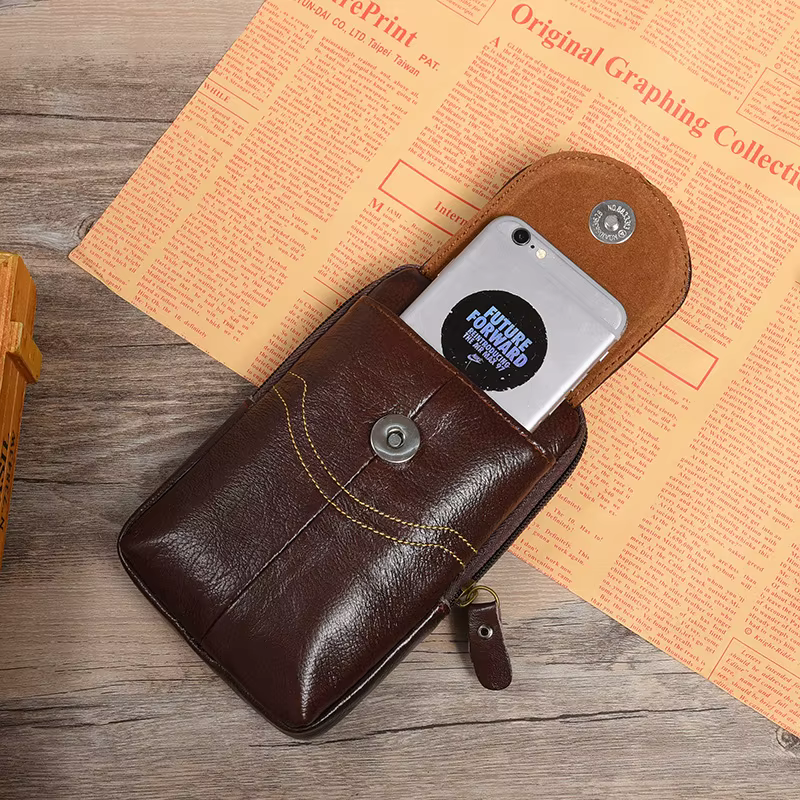 Poudres de téléphone en cuir pour hommes