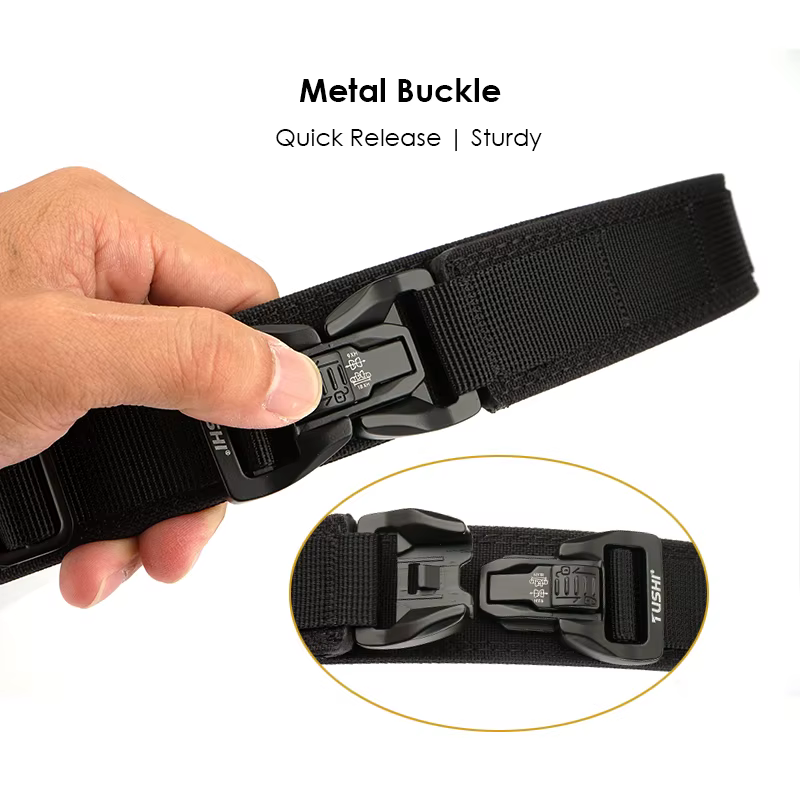 KOLBER 105cm/115cm Ceinture tactique rigide pour hommes Boucle en métal