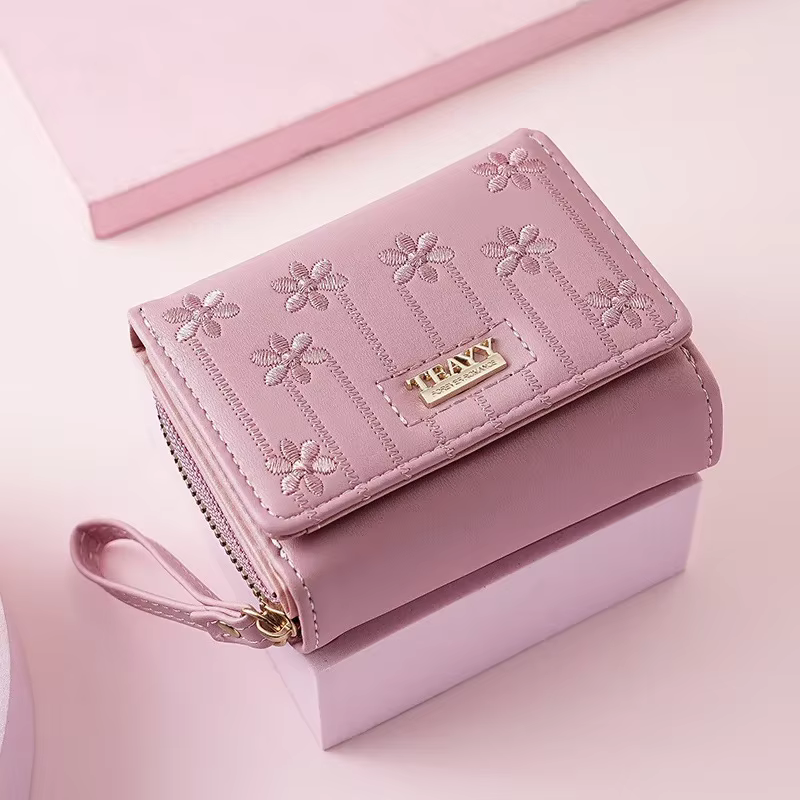 Petit portefeuille en cuir PU pour femme