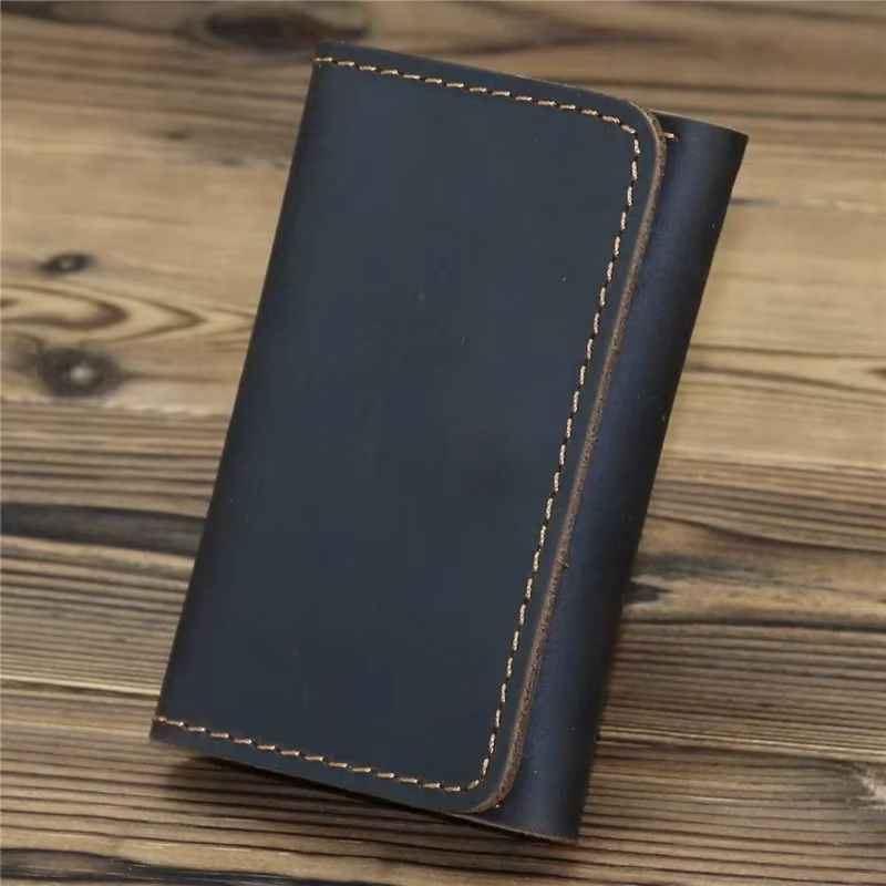 Portefeuille porte-cartes de crédit en cuir pour hommes