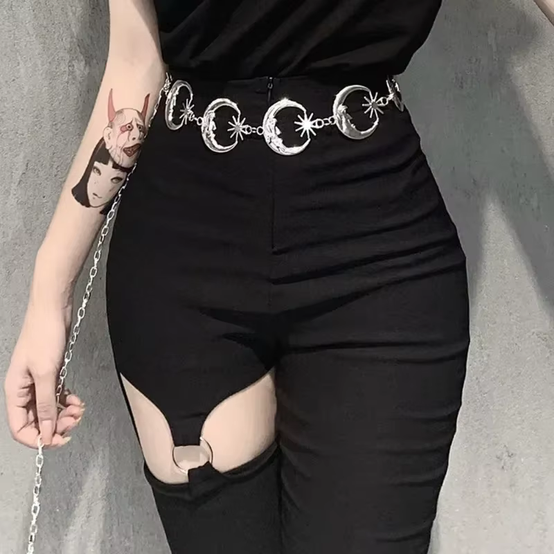 Femmes ceinture rétro or chaîne