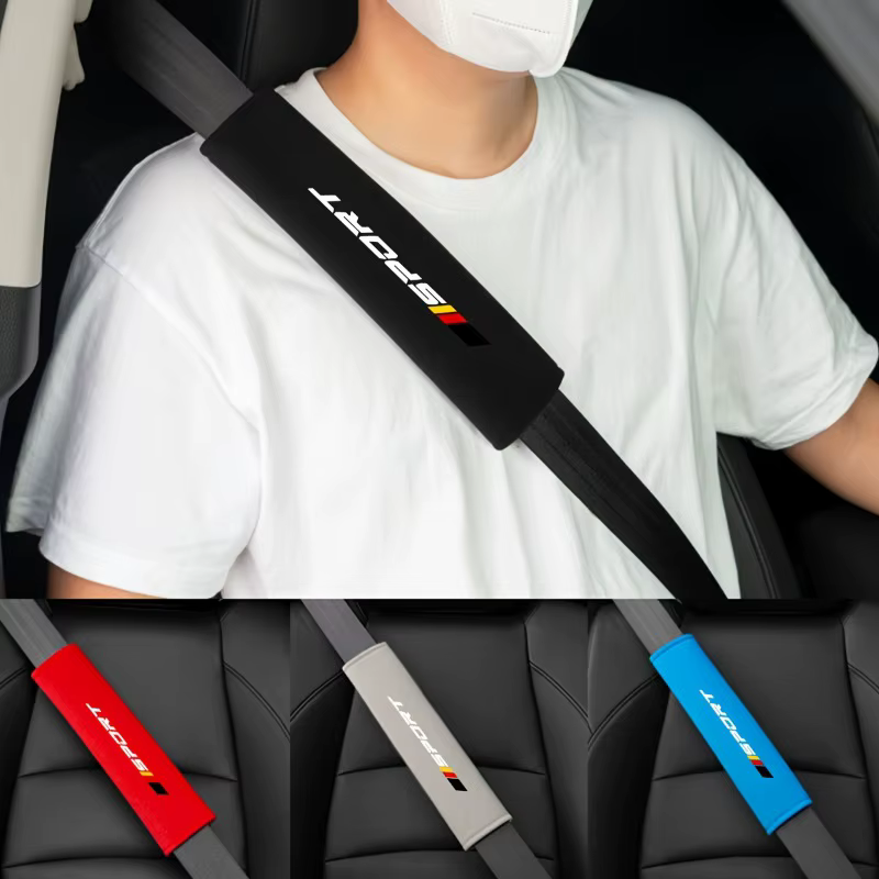 Coussins de ceinture de sécurité de voiture doux et confortables, 2 pièces, coussins de ceinture de sécurité personnalisés et à la mode, adaptés à une utilisation sur véhicule