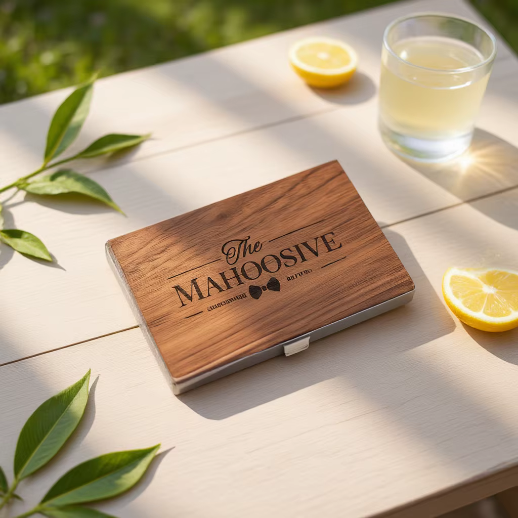 Porte-cartes de visite personnalisé avec logo personnalisé