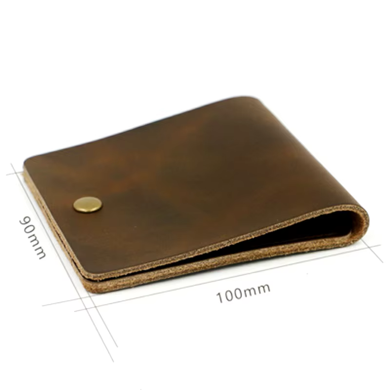 Portefeuille en cuir de vachette pour hommes et femmes